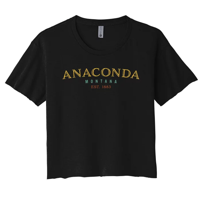 Anaconda Montana Mt Hometown Women's Crop Top Tee