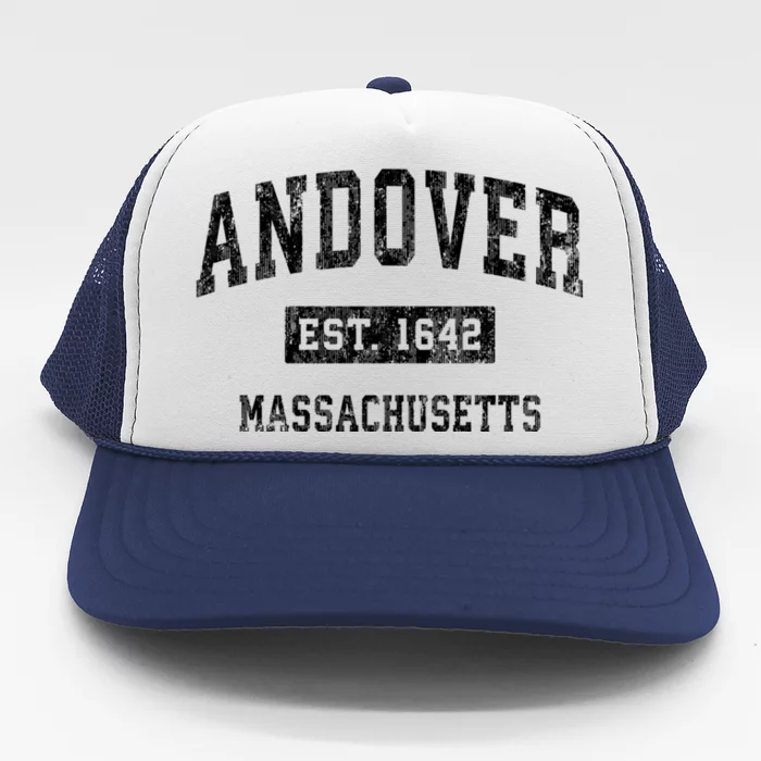 Andover Massachusetts Ma Vintage Sports Trucker Hat