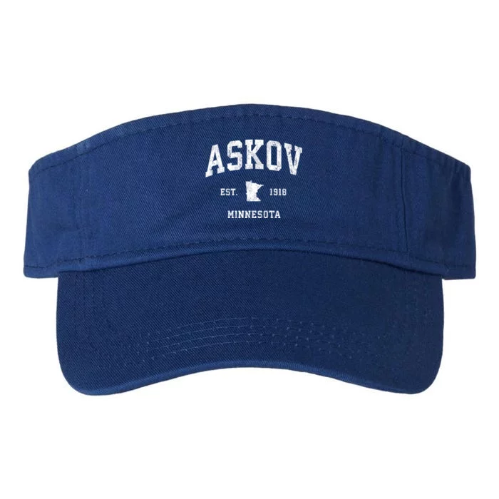 Askov Minnesota Mn Vintage Athletic Valucap Bio-Washed Visor