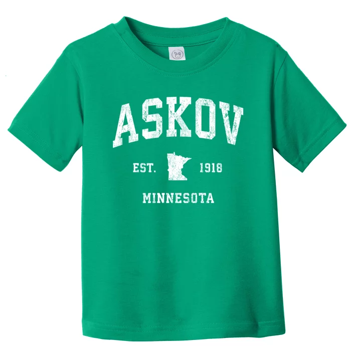 Askov Minnesota Mn Vintage Athletic Toddler T-Shirt