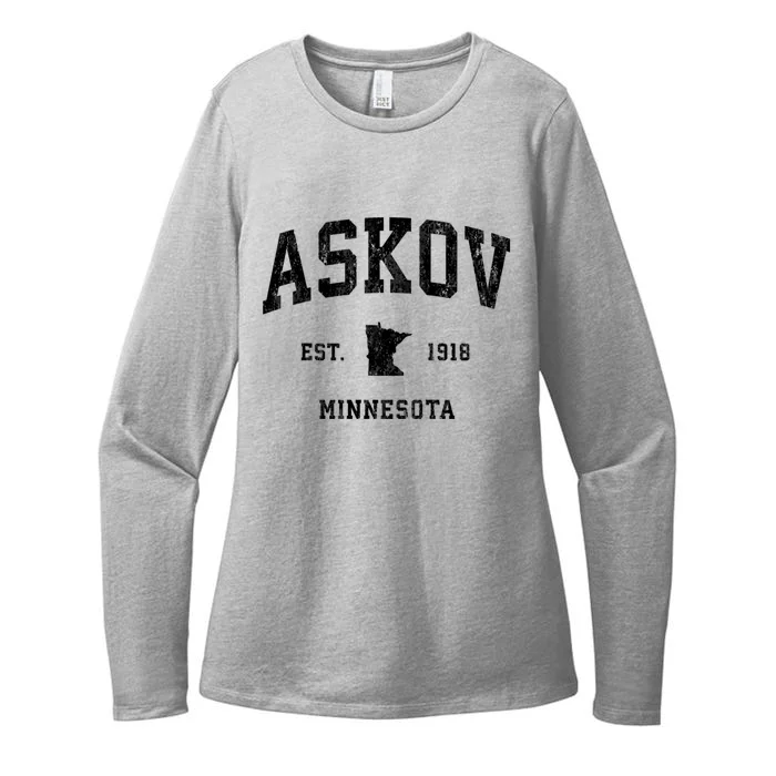 Askov Minnesota Mn Vintage Athletic Womens CVC Long Sleeve Shirt