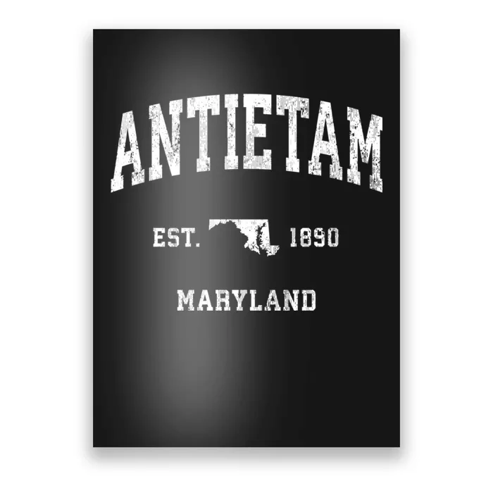 Antietam Maryland Md Vintage Athletic Sports Poster