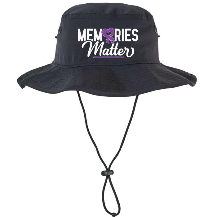 Alzheimer Memories Matter Purple Ribbon Dementia Warrior Legacy Cool Fit Booney Bucket Hat