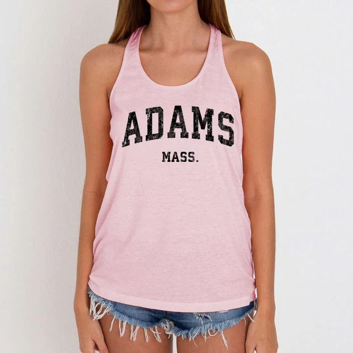 Adams Massachusetts Ma Vintage Varsity Sports Women's Knotted Racerback Tank