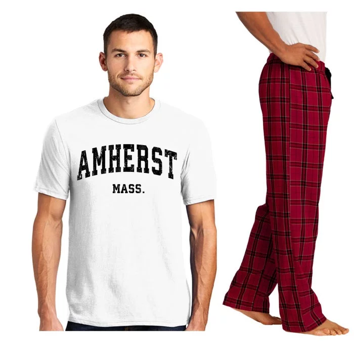 Amherst Mass. Massachusetts Ma Vintage Varsity Sports Design Pajama Set