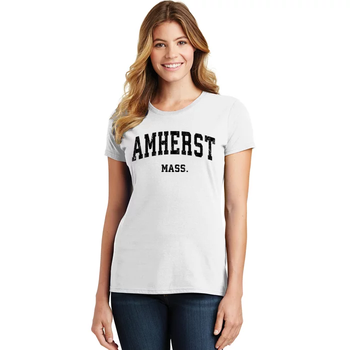 Amherst Mass. Massachusetts Ma Vintage Varsity Sports Design Women's T-Shirt