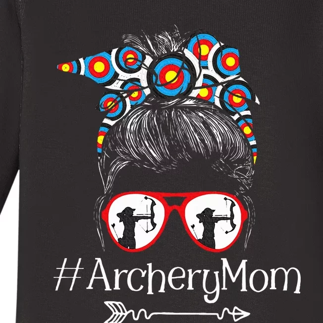 Archery Mom Mothers Day Bowhunter Archer Bowman Bows Baby Long Sleeve Bodysuit