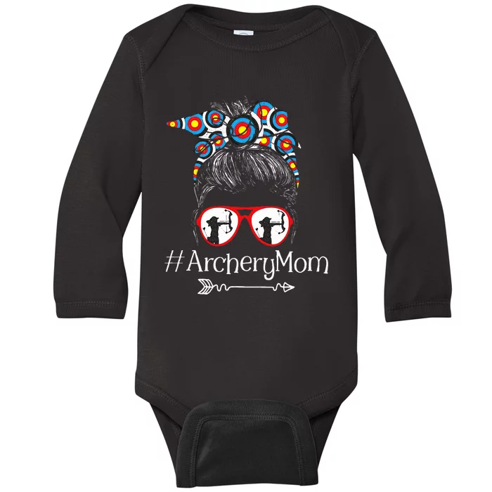 Archery Mom Mothers Day Bowhunter Archer Bowman Bows Baby Long Sleeve Bodysuit