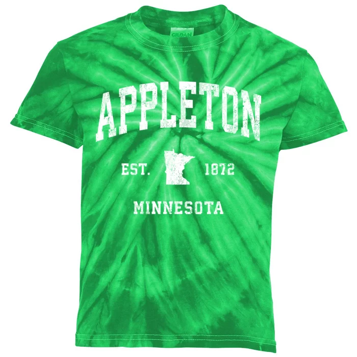 Appleton Minnesota Mn Vintage Athletic Kids Tie-Dye T-Shirt