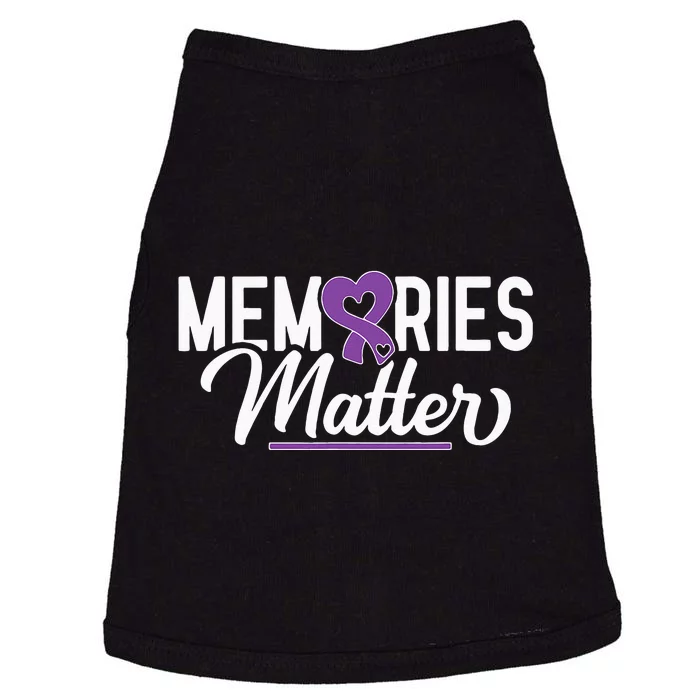 Alzheimer Memories Matter Purple Ribbon Dementia Warrior Doggie Tank