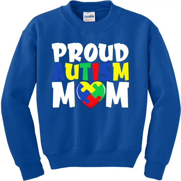 Autism Mom Meaningful Gift Autism Awareness Meaningful Gift Mom Proud Autism Mom Kids Sweatshirt