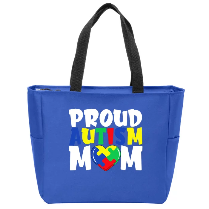 Autism Mom Meaningful Gift Autism Awareness Meaningful Gift Mom Proud Autism Mom Zip Tote Bag