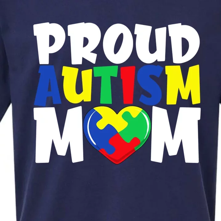 Autism Mom Meaningful Gift Autism Awareness Meaningful Gift Mom Proud Autism Mom Sueded Cloud Jersey T-Shirt