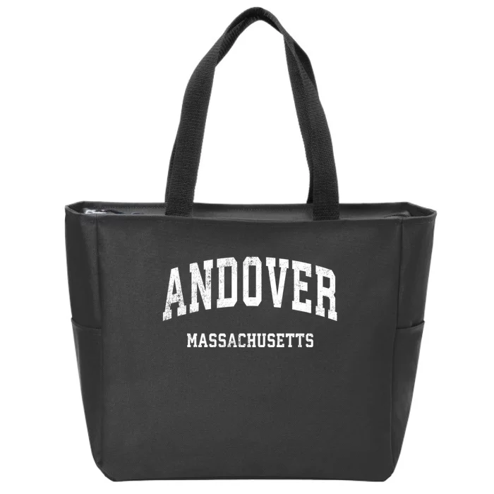 Andover Massachusetts Ma Vintage Athletic Sports Zip Tote Bag