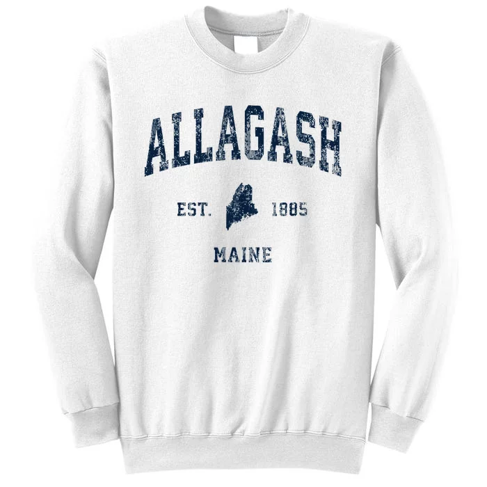 Allagash Maine Me Vintage Athletic Sports Design Sweatshirt