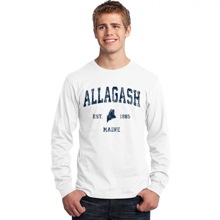 Allagash Maine Me Vintage Athletic Sports Design Tall Long Sleeve T-Shirt