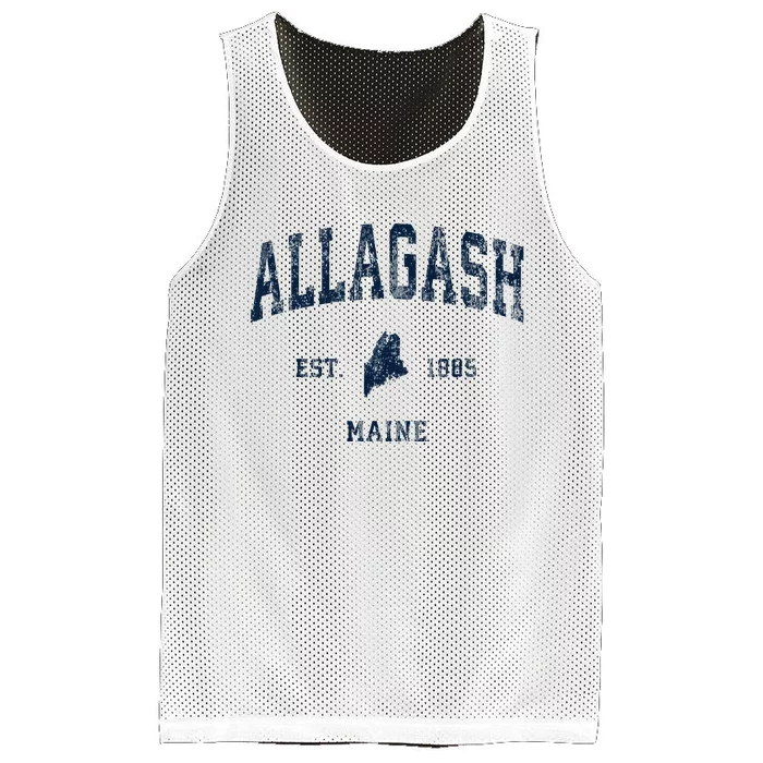 Allagash Maine Me Vintage Athletic Sports Design Mesh Reversible Basketball Jersey Tank