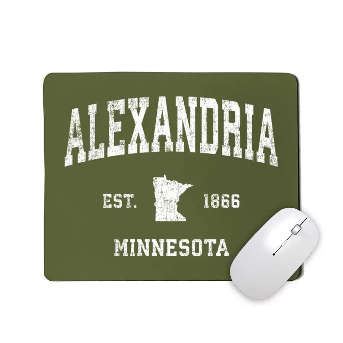 Alexandria Minnesota Mn Vintage Sports Design Established Mousepad