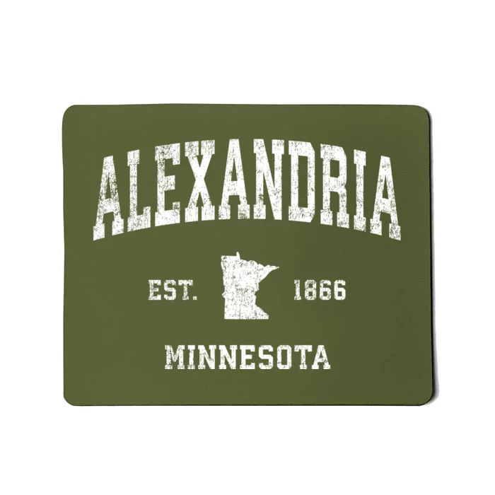 Alexandria Minnesota Mn Vintage Sports Design Established Mousepad