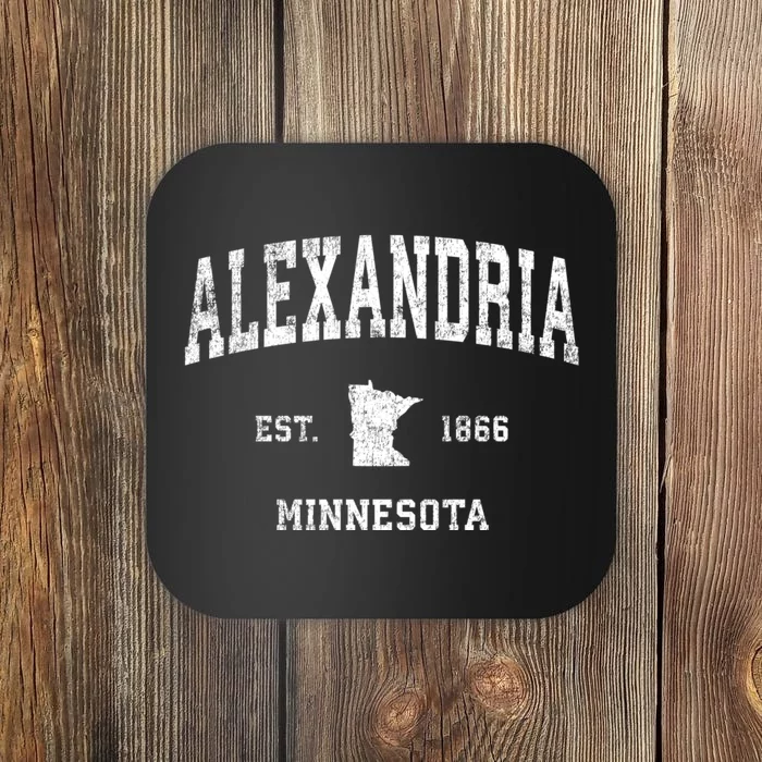 Alexandria Minnesota Mn Vintage Sports Coaster