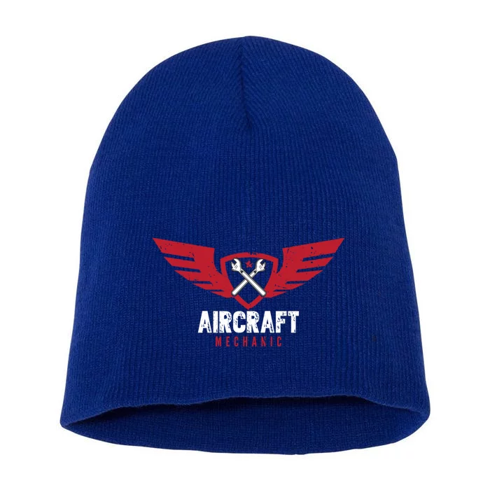 Aircraft Mechanic Maintenance Aviation Technician Gift Short Acrylic Beanie