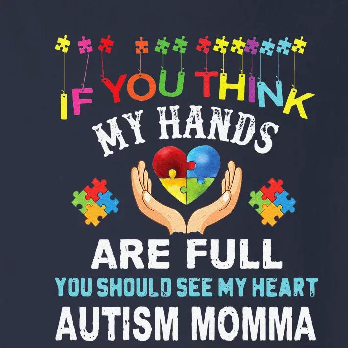 Autism Momma Mom Mommy Autism Awareness Love Heart Puzzle Toddler Long Sleeve Shirt