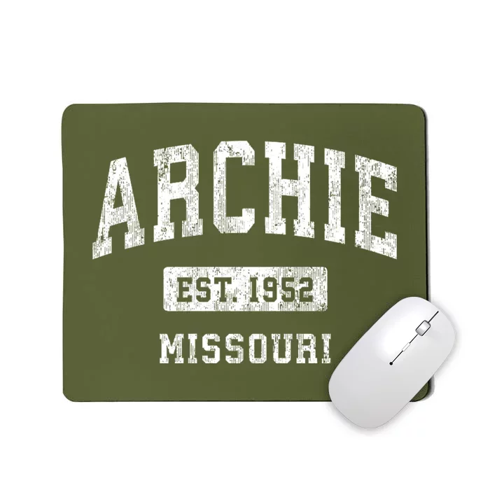 Archie Missouri Mo Vintage Athletic Sports Mousepad