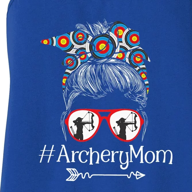 Archery Mom Mothers Day Bowhunter Archer Bowman Bows Women's Racerback Tank