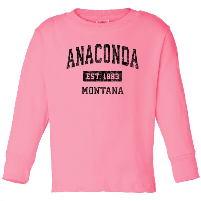 Anaconda Montana Mt Vintage Sports Toddler Long Sleeve Shirt