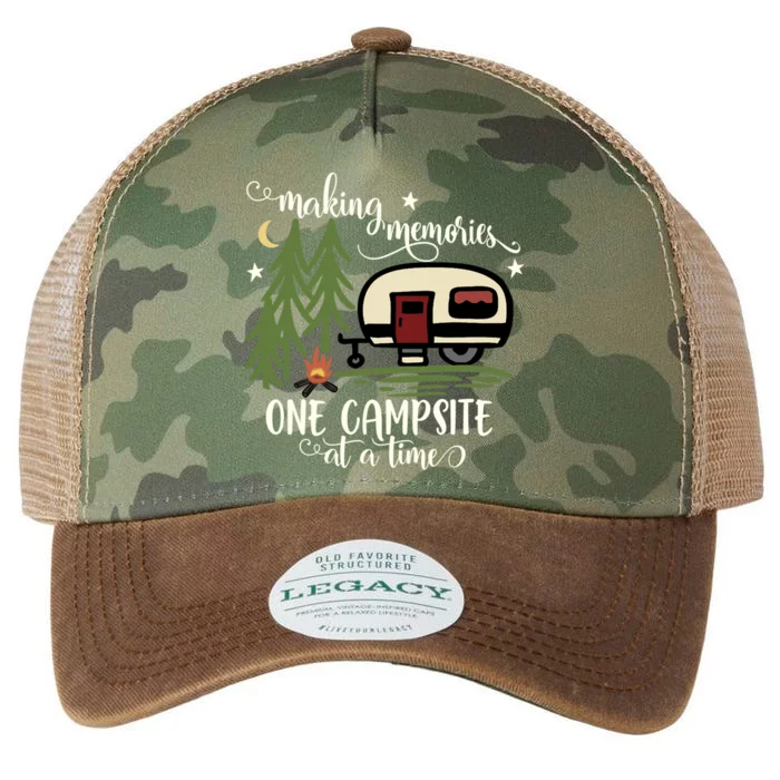 Awesome Making Memories One Campsite At A Time Camping Legacy Tie Dye Trucker Hat