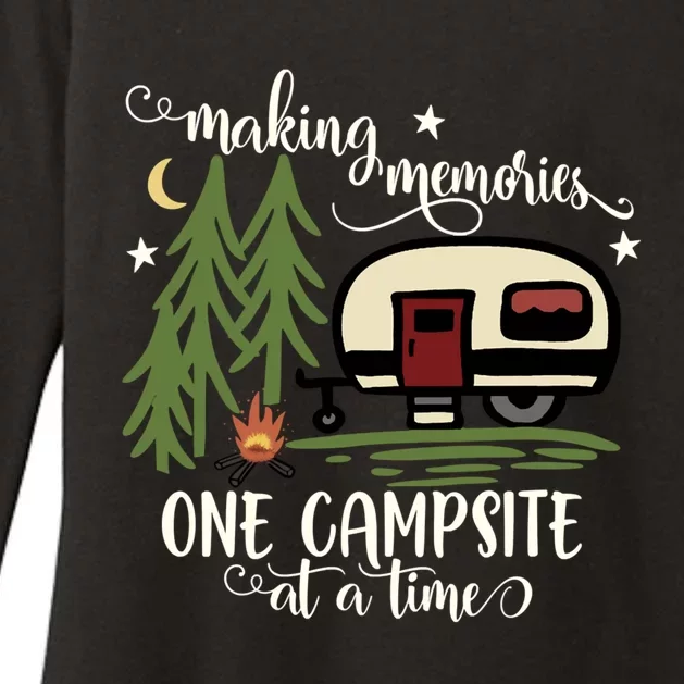 Awesome Making Memories One Campsite At A Time Camping Womens CVC Long Sleeve Shirt