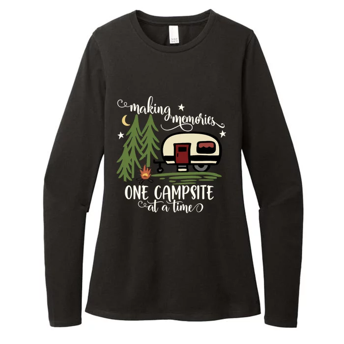 Awesome Making Memories One Campsite At A Time Camping Womens CVC Long Sleeve Shirt