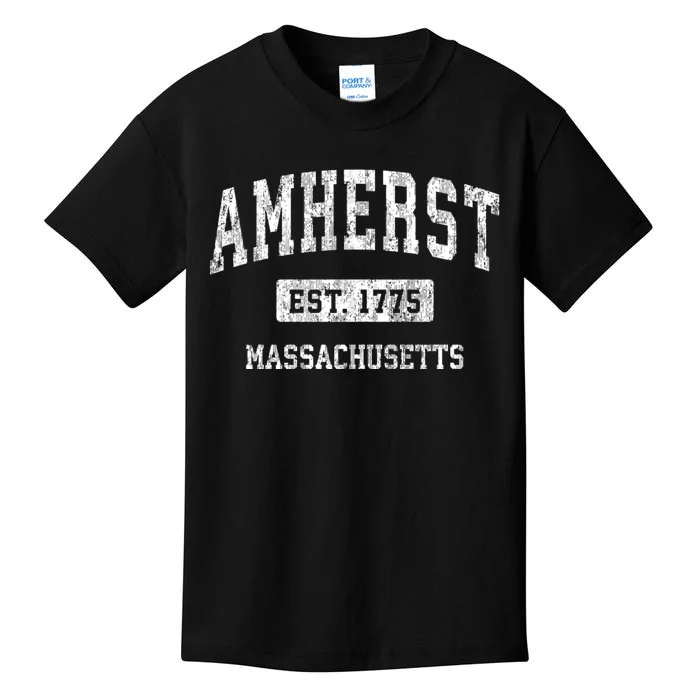 Amherst Massachusetts Ma Vintage Sports Kids T-Shirt