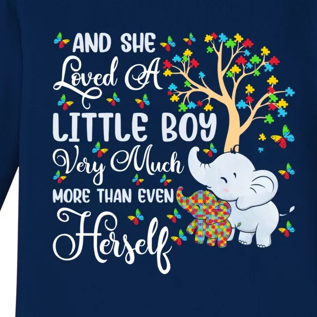 Autism Mom Mother Awareness Elephant Autistic Mom Autism Gift Baby Long Sleeve Bodysuit