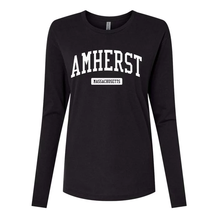 Amherst Massachusetts MA College University Sports Womens Cotton Relaxed Long Sleeve T-Shirt