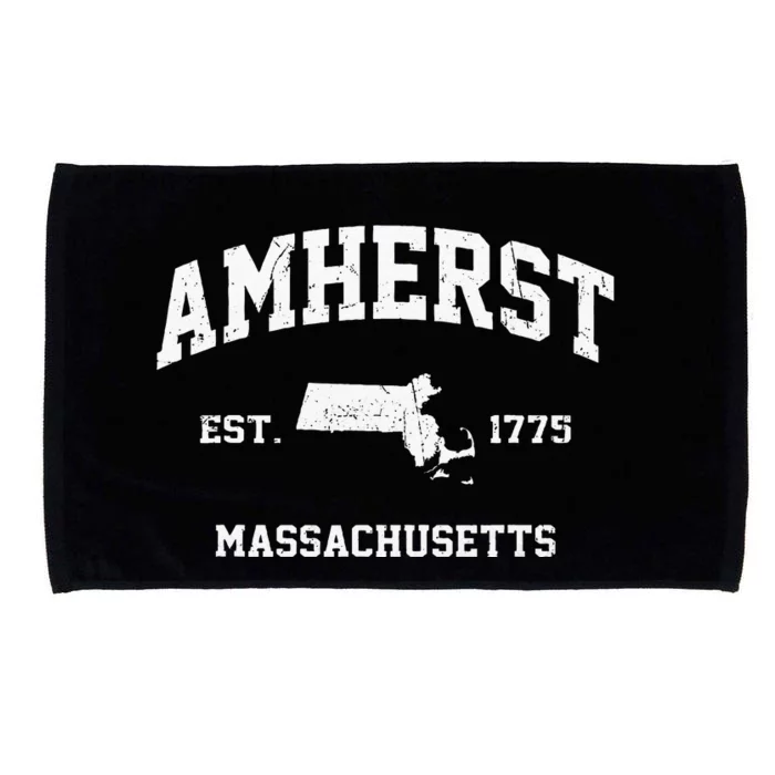 Amherst Massachusetts MA Vintage State Athletic Style Microfiber Hand Towel