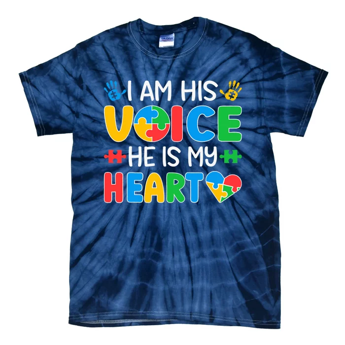 Autism Mom Mama Autism Daddy Papa Autism Awareness Tie-Dye T-Shirt