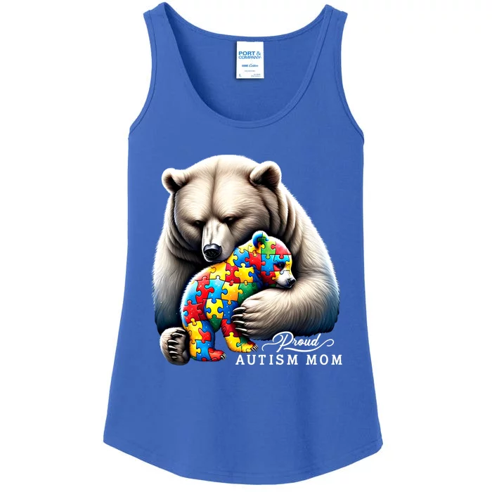 Autism Mama Mom Bear YouLl Never Walkalone Mom Autistic Cute Gift Ladies Essential Tank