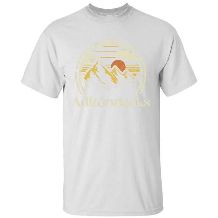 Adirondacks Mountains New York Vintage Hiking Camp Retro Tall T-Shirt