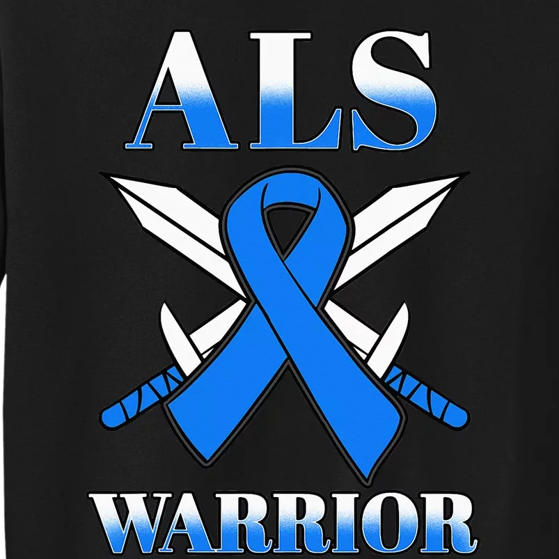 ALS Motor Neurone Disease Amyotrophic Lateral Sclerosis Blue Tall Sweatshirt