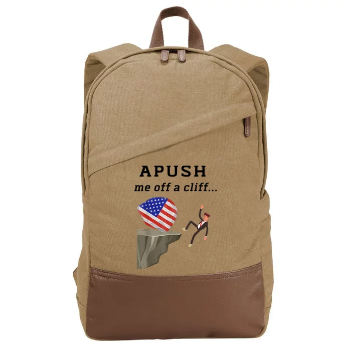 Apush Me Off A Cliff 2024 Ap Exam For Students Funny Cotton Canvas Backpack