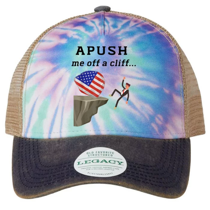 Apush Me Off A Cliff 2024 Ap Exam For Students Funny Legacy Tie Dye Trucker Hat