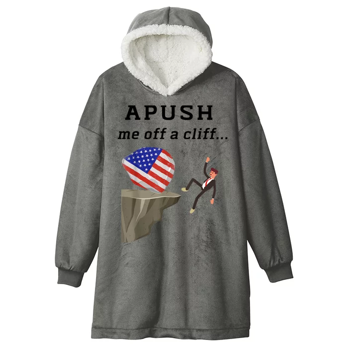 Apush Me Off A Cliff 2024 Ap Exam For Students Funny Hooded Wearable Blanket