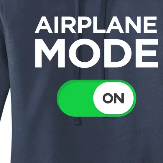 Airplane Mode On Fun Vacation Summer Cute Gift Women's Pullover Hoodie