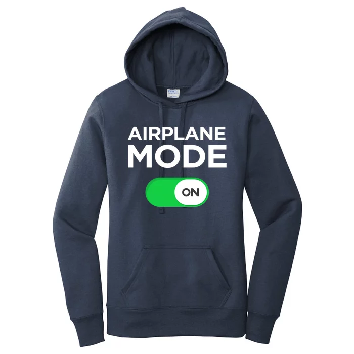 Airplane Mode On Fun Vacation Summer Cute Gift Women's Pullover Hoodie