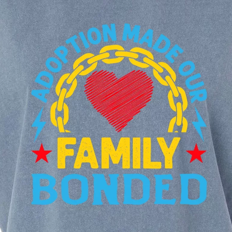 Adoption Made Our Family Bonded Heart From Steel Strong Bond Cute Gift Garment-Dyed Women's Muscle Tee