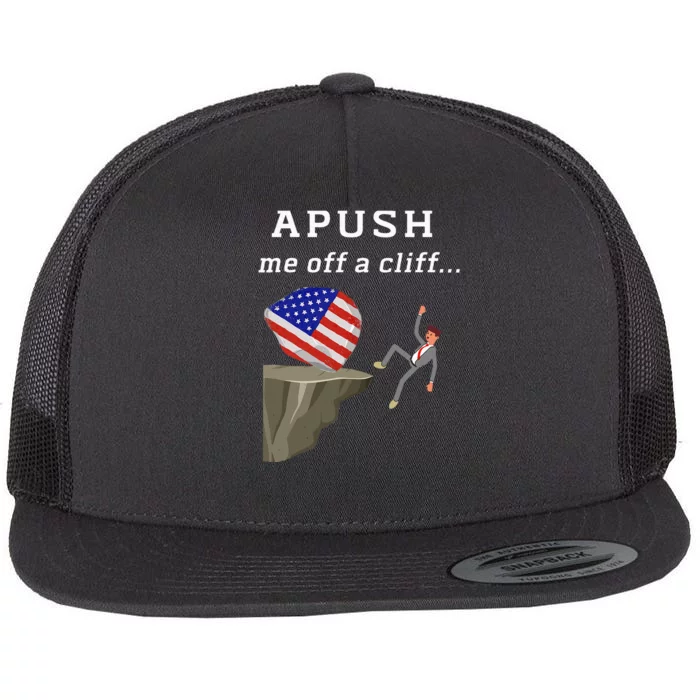 Apush Me Off A Cliff 2024 Ap Exam For Students Flat Bill Trucker Hat