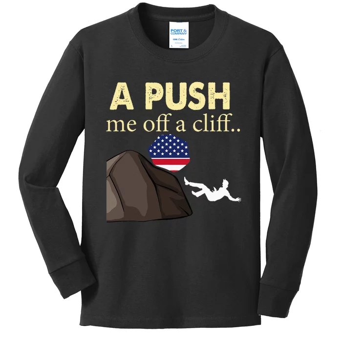 Apush Me Off A Cliff 2024 Ap Exam For Students Kids Long Sleeve Shirt