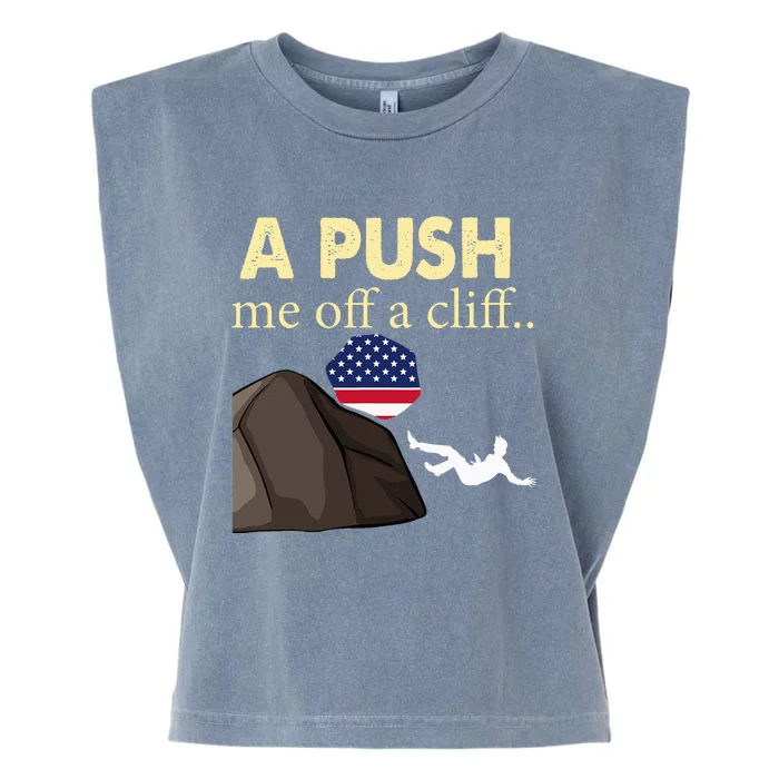 Apush Me Off A Cliff 2024 Ap Exam For Students Garment-Dyed Women's Muscle Tee