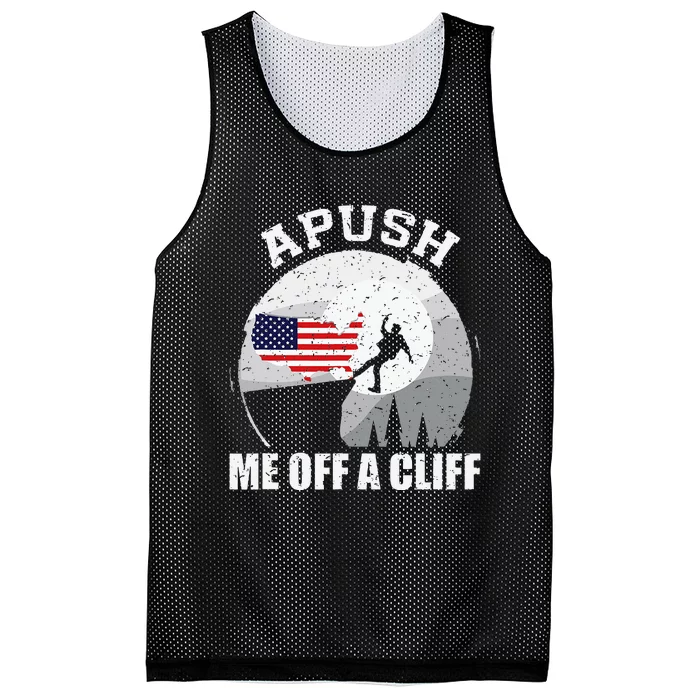 Apush Me Off A Cliff Funny Ap Us History Exam Mesh Reversible Basketball Jersey Tank